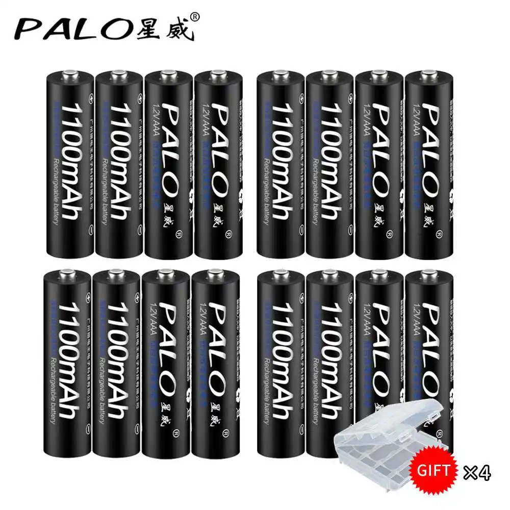 10Pieces* PALO AAA 1,2 В NI-MH 1100 мАч AAA 3a Аккумуляторная батарея aaa Аккумуляторная батарея Ni-MH аккумуляторная батарея аккумуляторная