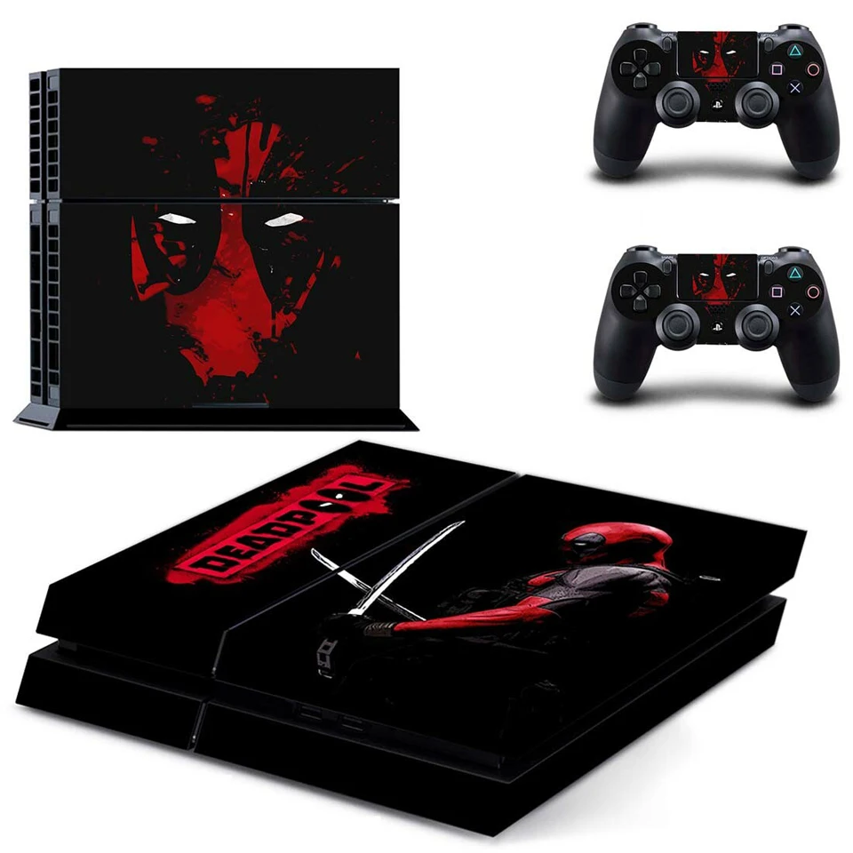 GYTM2828 Игра DeadPool наклейка для PS4, Dead Pool виниловые наклейки Набор для sony Playstation 4 консоль и два контроллера - Цвет: GYTM2828