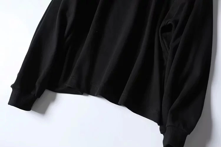 Увядшая хлопчатобумажная трикотажная рубашка женская уличная мультяшная утка печать оверсайз бойфренд Винтаж хлопок Терри пуловеры, толстовки, топы