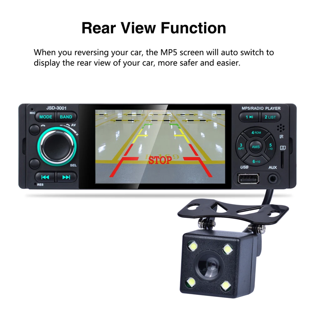 alpine car audio 1 DIN Car Radio Multimedia Video Player JSD-3001 4.1 inch Touch Screen  AUX Auto Stereo Head Unit Support Rear Camera car audio installation near me