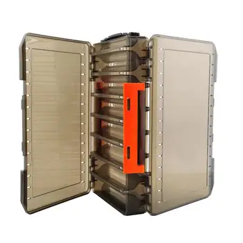 

26.8 x 18.7 x 4.5cm Double Side Translucent Thickening 14 Compartments for Shrimp Bait Minnow Lures Storage Case with Handle