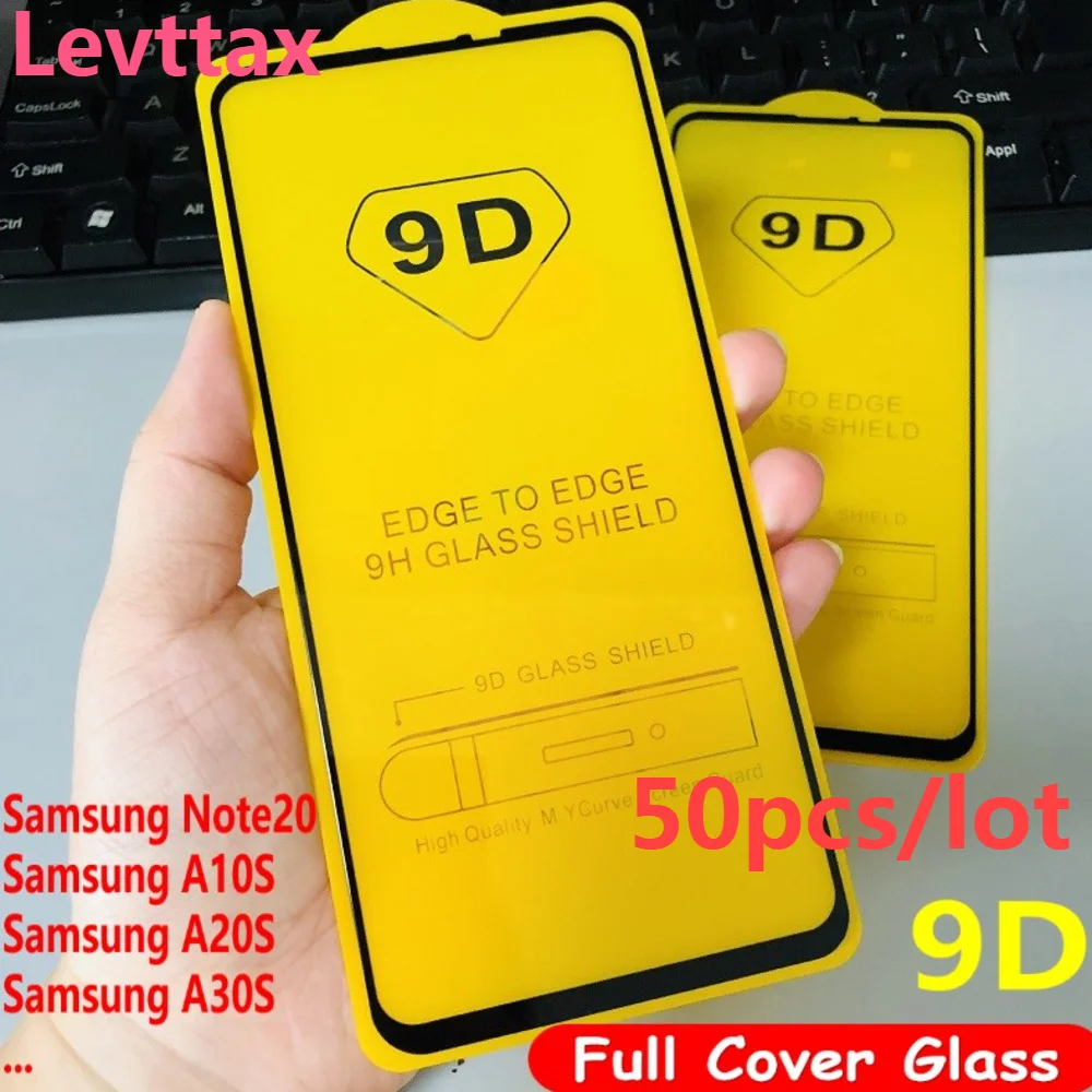50Pcs/lot 9D Full Gule Screen Protector For Samsung  A51 A61 A71 A81 A91 A20S A01 A30S A11 A21 A31 41 Note 20 5G Tempered Glass
