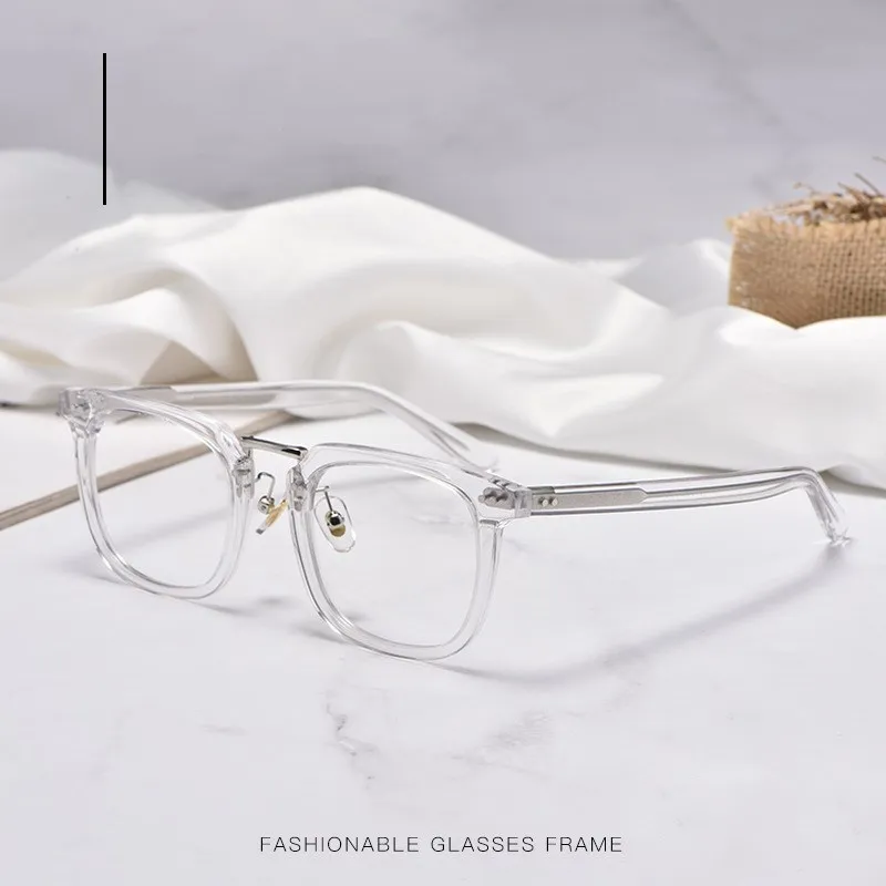 

Men And Women Plate Glasses Frame Fashion Retro Square Transparent Glasses Frame Optical Anti Blue Light Myopia Glasses 5179