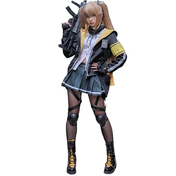 

Hot Game Girls Frontline UMP9 Cosplay in maiden Costume Battle Unifrom Full Set For Christmas UMP9 backpack wig Cosplay