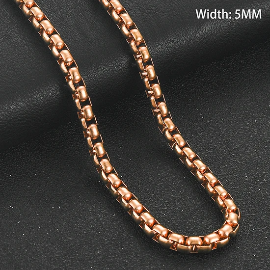 Fashion 2-5mm Mens Box Chain Stainless Steel Necklace For Women Pendant Necklace Jewelry Gift Statement