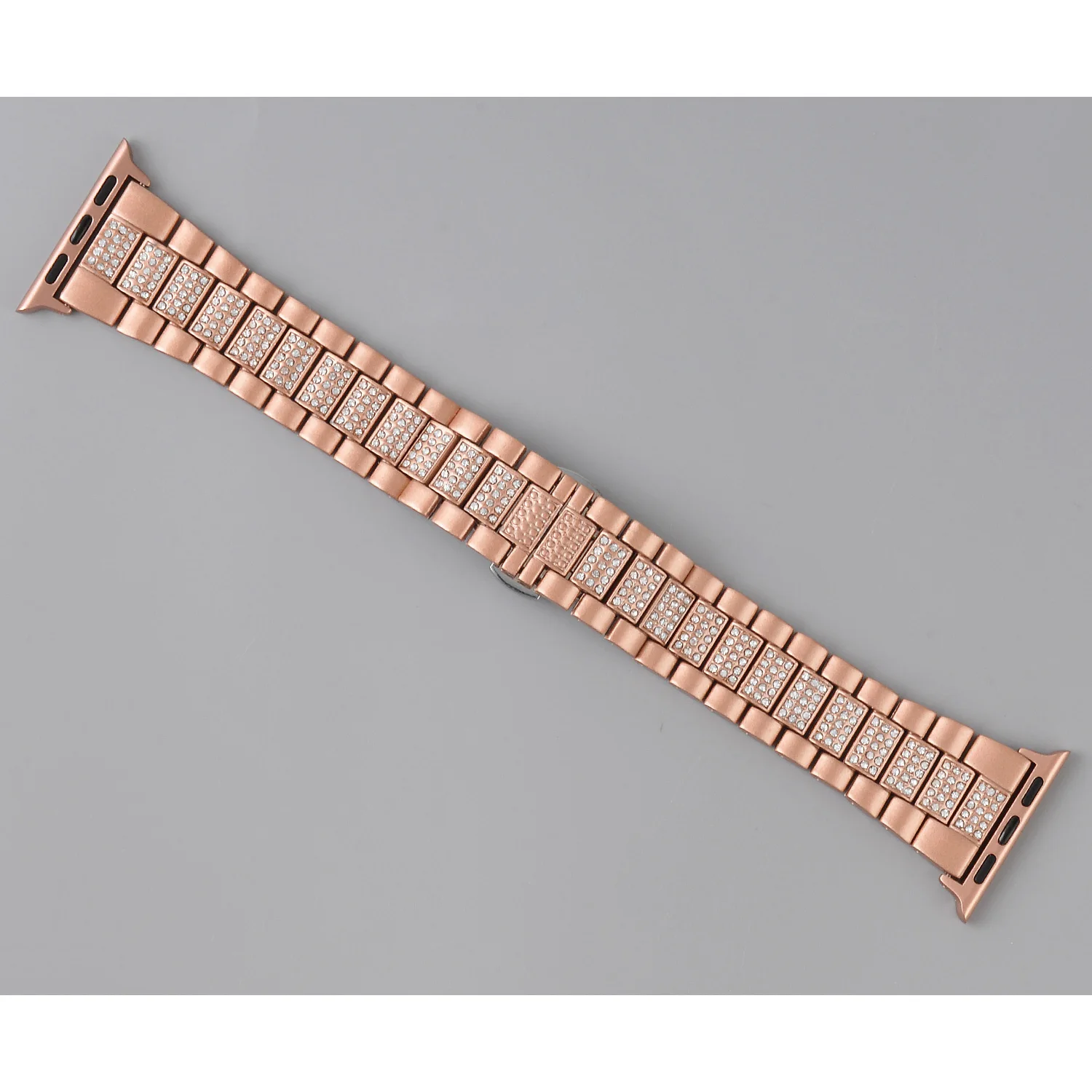 Metal + Diamond strap for Apple watch 7 6 5 4 se 44mm 40mm Comfortable replacement metal buckle strap for iwatch 3 2 1 42mm 38mm