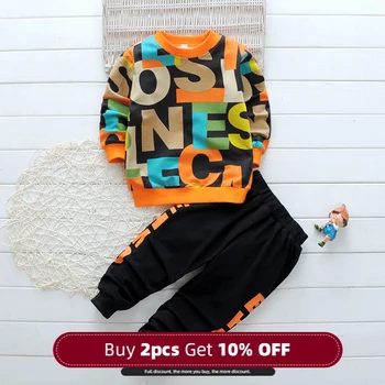 

Menoea Children Clothing Sets 2020 Kids Letter Pattern Autumn Long Sleeve Active Suits Boys Sports Pullover Tops and Pants Sets