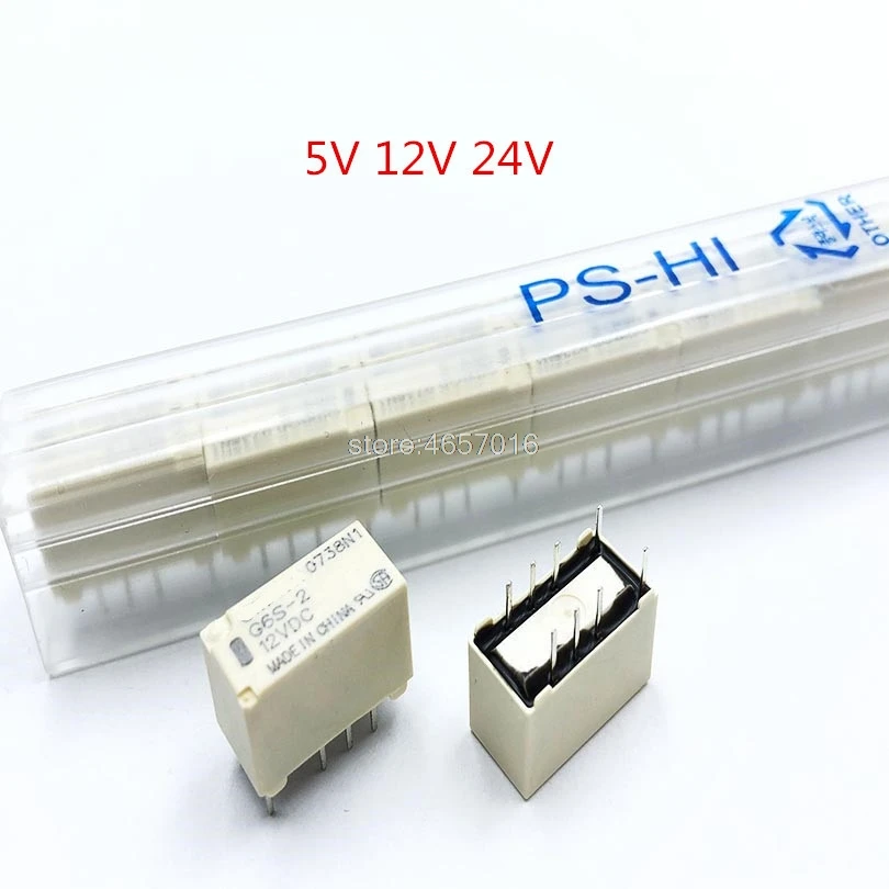 5 шт./лот новое и оригинальное реле G6S-2 5VDC 12VDC 24VDC DIP8 | Обустройство дома