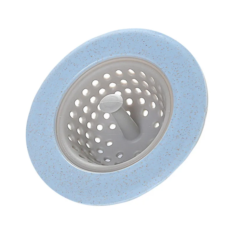 Силиконовый канализационный фильтр для волос для кухонной раковины, затычки для слива, ситечки для кухонного аксессуара, сборное сливное отверстие для ванны, пробка для слива для раковины - Цвет: blue