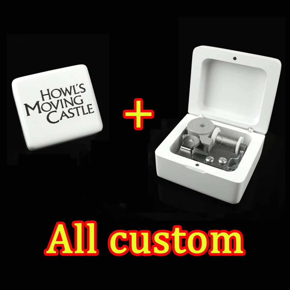 All custom Ручная работа деревянный карусель круглая жизнь музыкальная шкатулка Howl движущийся замок подарок на день рождения на Рождество День Святого Валентина специальные подарки - Цвет: All custom