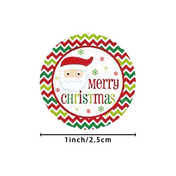 

500pcs Round Merry Christmas Thank You Stickers Seal Labels for Envelope Cards Gift Package Scrapbooking Decor FPing