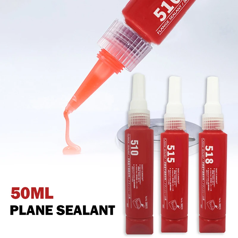 10/50ML Sealing Screw Glue Retainer Locking Adhesive Metal Screw Anaerobic  Adhesive 510/515/518 Gasket Maker Flange Sealant Tube