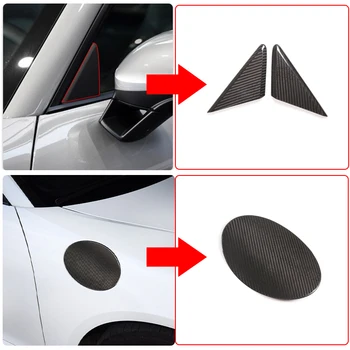

Genuine Carbon Fuel Tank Cover | A-Pillar Triangle Decoration Trim Sticker | For Porsche 718 2016-19, For 911 2012-2020