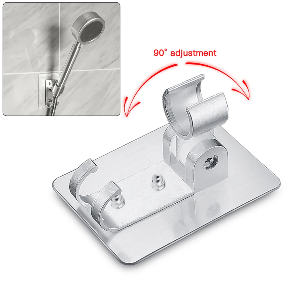 

Aluminum Adjustable Bathroom Shower Head Holder Stand Bracket Wall Mount Hook