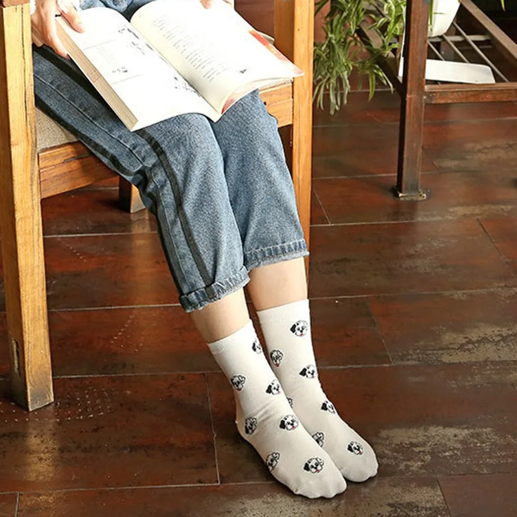 Мужские осенне-зимние носки по щиколотку, новые модные носки с анимационным принтом, удобные и дышащие носки, Calcetines# B