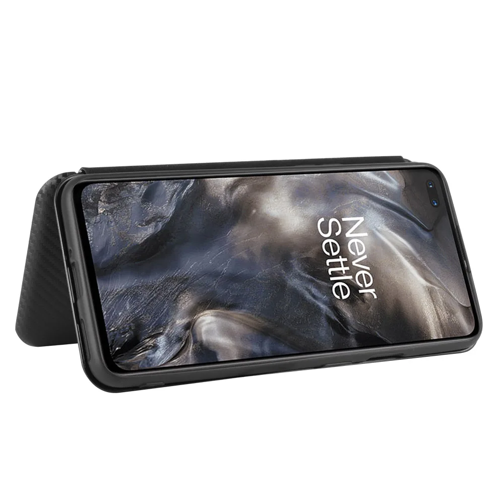 Premium Carbon Fiber Flip Leather Phone Case Cover