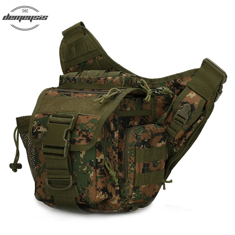 woodland digital Уличная тактическая сумка-мессенджер Военная походная охотничья нейлоновая сумка Молл походы рыбалка кемпинг сумка через плечо - Цвет: woodland digital