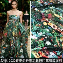 2 ярда/лот новая весенняя Экологичная ткань с принтом зоопарка одежда ручной работы DIY платье рубашка мягкая печатная кружевная ткань