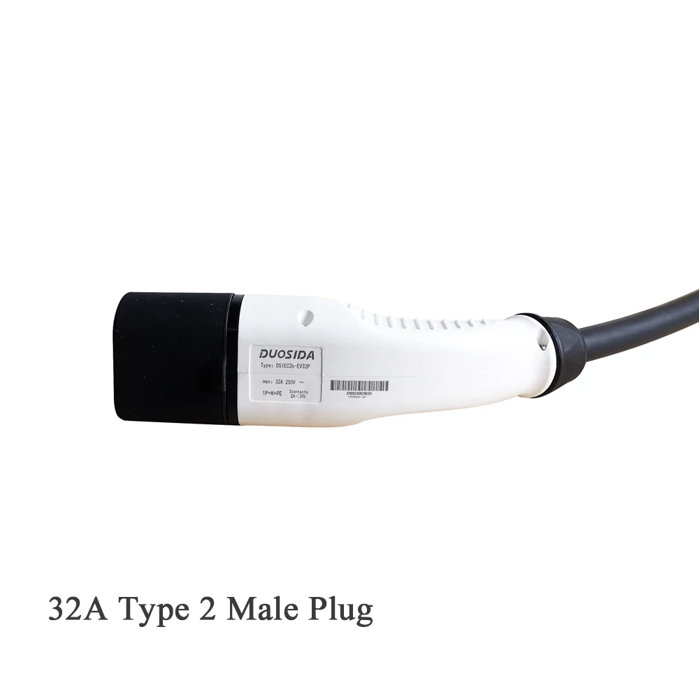 EVSE 32A EV зарядный кабель SAE J1772 тип 1 к Тип 2 IEC62196 разъем 5 метров штекер гнездо для Nissan