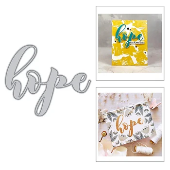 

2020 New Hope Letter Word With Apple Metal Cutting Dies Scrapbooking For DIY Background Decorative Paper Embossing Stencil Card