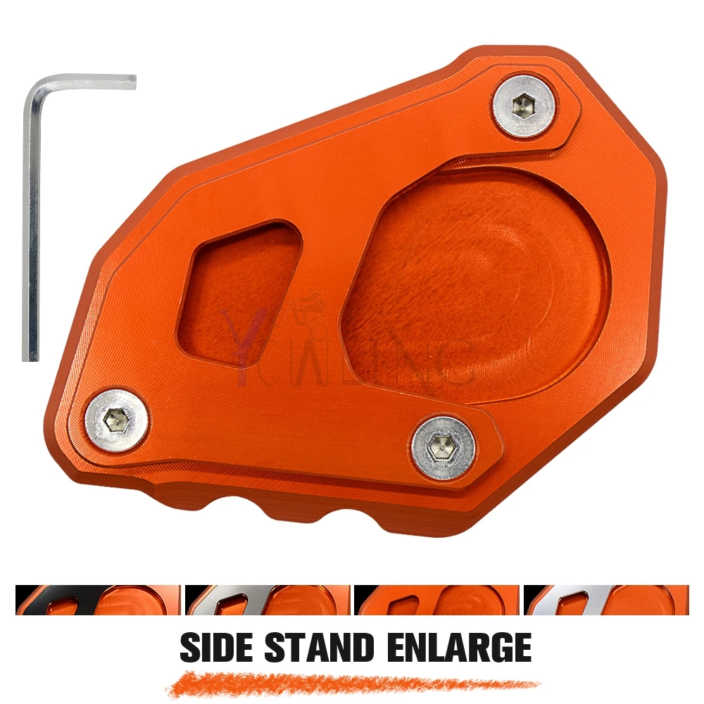 For KTM 1050 1090 1190 1290 Adventure Aluminum Motorcycle Side Stand Pad Enlargement Plate Kickstand Extension