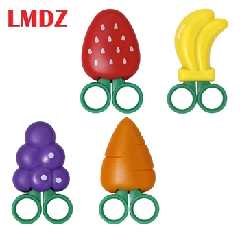 

LMDZ 1 Pcs Fruits Modeling Scissors With Magnet Refrigerator Subsidies Cartoon Children Safety Paper-cut Tool DIY Home Cutting