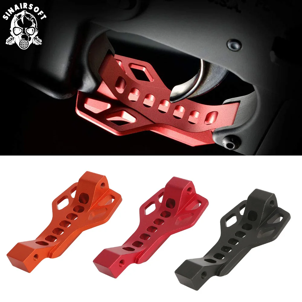 

AR15 M16 Billet Aluminum Red Trigger Guard Bow 416 NATO 5.56 Magazine Assist Finger Rest For Paintball Shooting Accessories