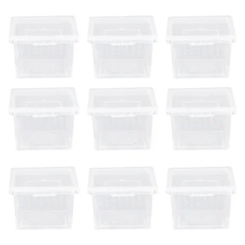 

10pcs Practical Reptile Breeding Box Insect Feeding Box Portable Creeper House