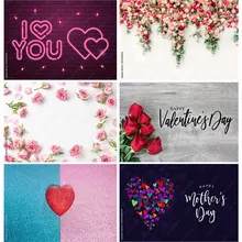 

SHENGYONGBAO Valentine Day Photography Backdrops Prop Love Heart Rose Wall Photo Studio Background 21126 QRJJ-05