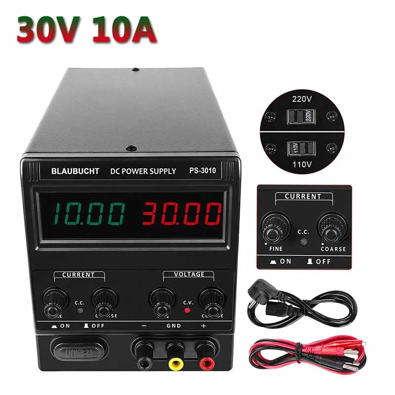 BLAUBUCHT 30V 10A импульсный источник питания лабораторный трансформатор постоянного