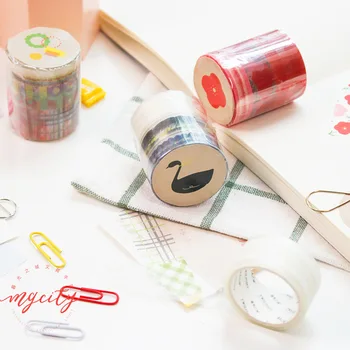 

1 set/lot Cartoon Washi Tape DIY Japanese Paper Small transparent series Decorative Adhesive Tape/Masking Tape Stickers