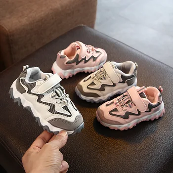 

Children's Shoes Boy Sports Shoes 2020 Spring And Autumn New Girls Shoes Mesh Breathable Non-slip Sneakers