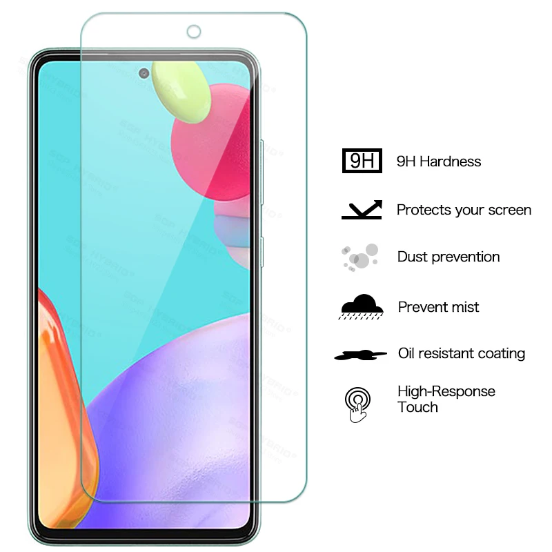 Protector de pantalla para Samsung, película de protección, cristal transparente, 3 unidades, para modelos Galaxy A52, 5G, A51, A50, A03S A22, A12, A32, A72, M12, M22, M32 - Imagen 2