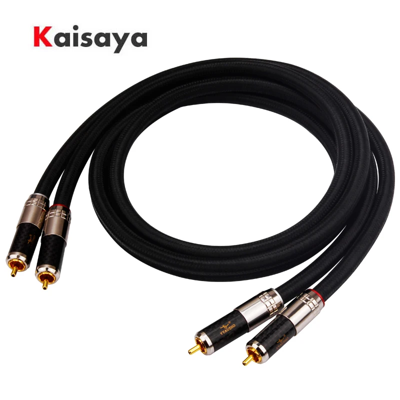 HIFI 7N однокристальный медный Двойной RCA от двух до CD-машинных аудиокабель для