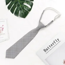 Модный женский галстук на шею для рождества, шелковые галстуки для мальчиков и девочек, тонкий клетчатый галстук для подарков, повседневный галстук, резиновые галстуки