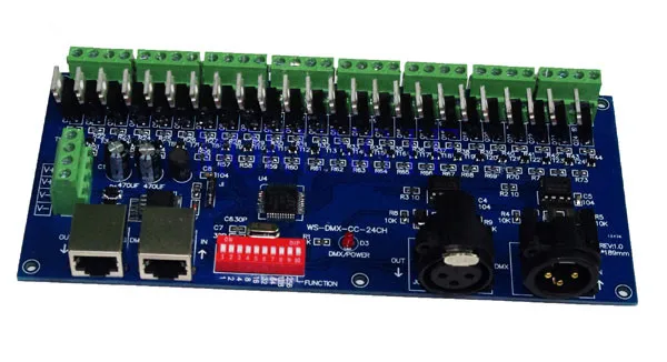 24 канала 8 групп dmx512 декодер; Высокая частота 3 канала DMX512 led RGB контроллер для светодиодные ленты светильник, DC12-24V