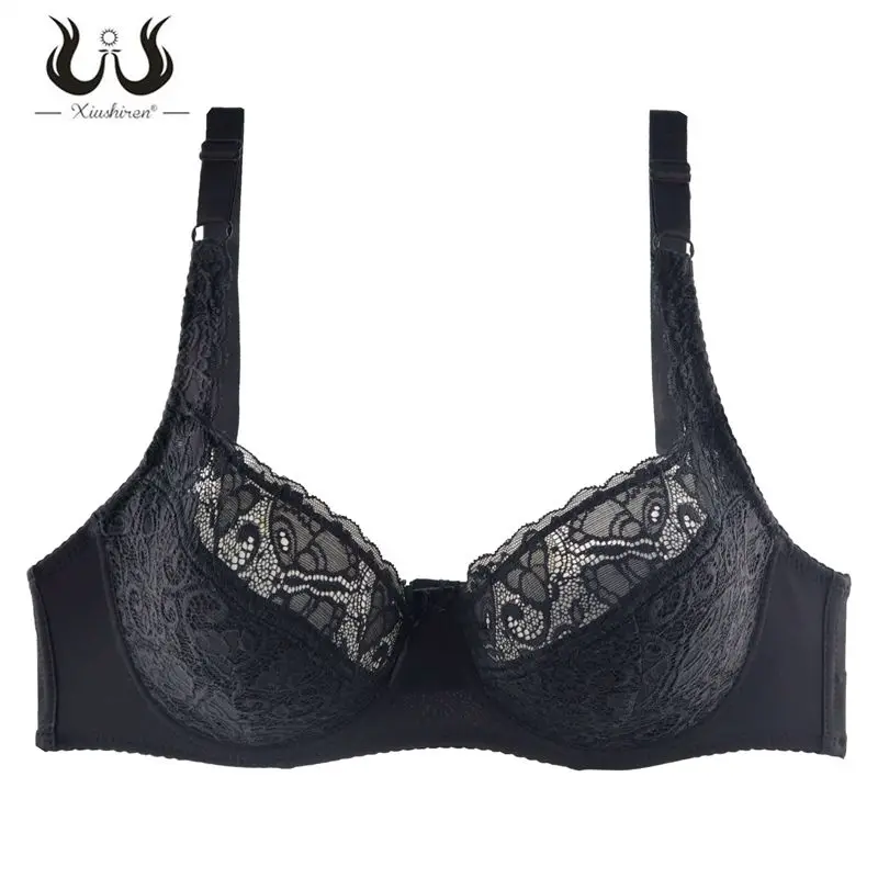 Nero e Bianco 2x Pizzo Coppa Piena Non-padded Sostegno Ferretto Reggiseno B-DD 34-44