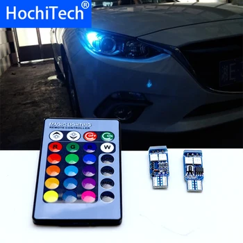 

T10 W5W LED Car Lights RGB With Remote For ford focus 2 3 mk2 fiesta ecosport kuga mondeo mk4 fusion ranger explorer