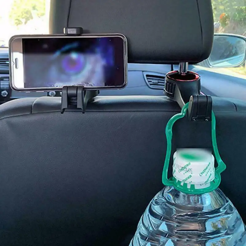 Car Headrest Hook Phone Holder Car Hanger for a4 b6 Seat Back Handbag Hanger Storage Hook Phone Bracket Auto Fastener Clip