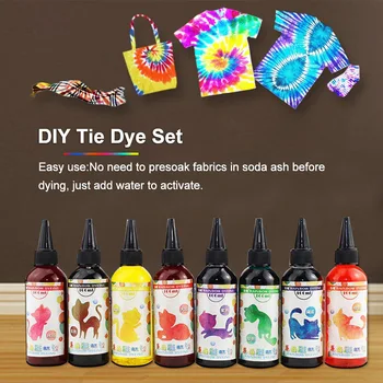 

Non Toxic Textile Paint Tie Dye Kit One Step Art Supplies Party Fabric Student DIY Craft Graffiti Clothing Pigment Decorating