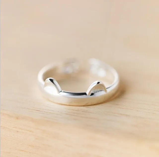 Jisensp Minimalist Jewelry Silver Color Geometric Rings for Women Adjustable Round Triangle Heartbeat Finger Ring bague femme SYJZ005