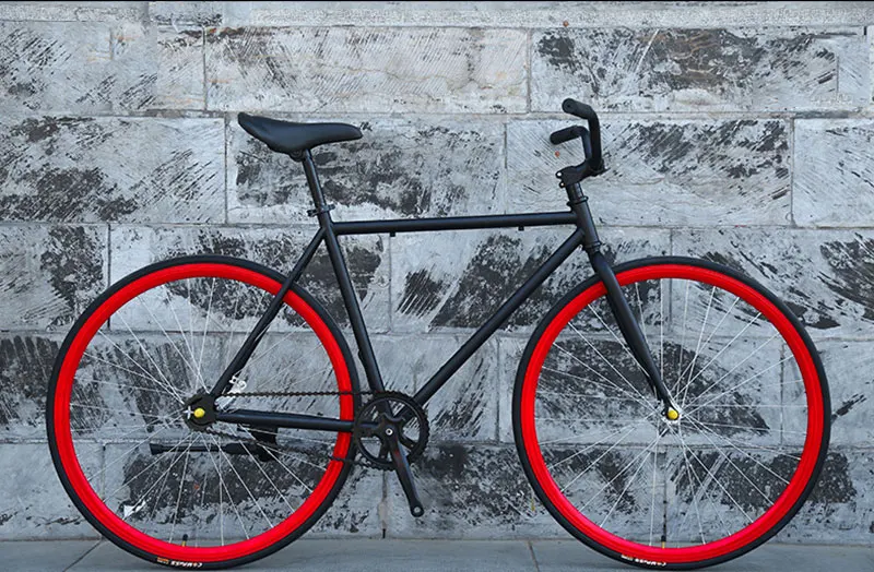 Велосипед 26 дюймов дорожный велосипед с фиксированной передачей для мужчин и женщин стиль взрослого обучения жизнь Летающий вниз тормоз велосипед твердые шины гоночный