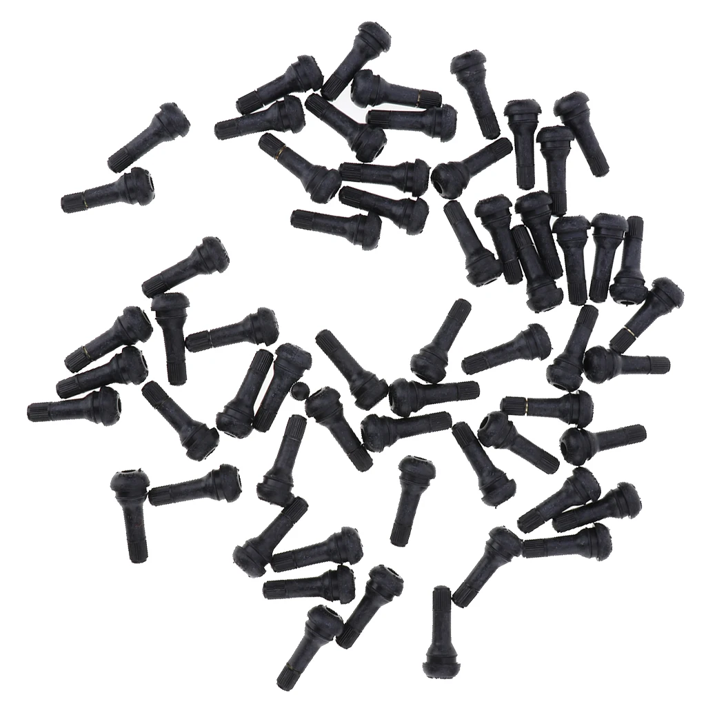 100pcs TR413 Rubber Car Tubeless Vacuum Snap-in Tire Tyre Valve Stem