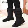Winter Women Boots Mid-Calf Down Boots High Bota Waterproof Ladies Snow Winter Shoes Woman Plush Insole Botas Mujer Invierno ► Photo 1/6