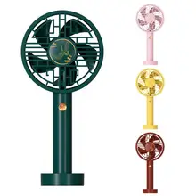 

Fashion Handheld Fan 3 Speed Adjustable Noiseless Plastic Cement Chinese Style Portable Fan with Base Easy to Use for Office