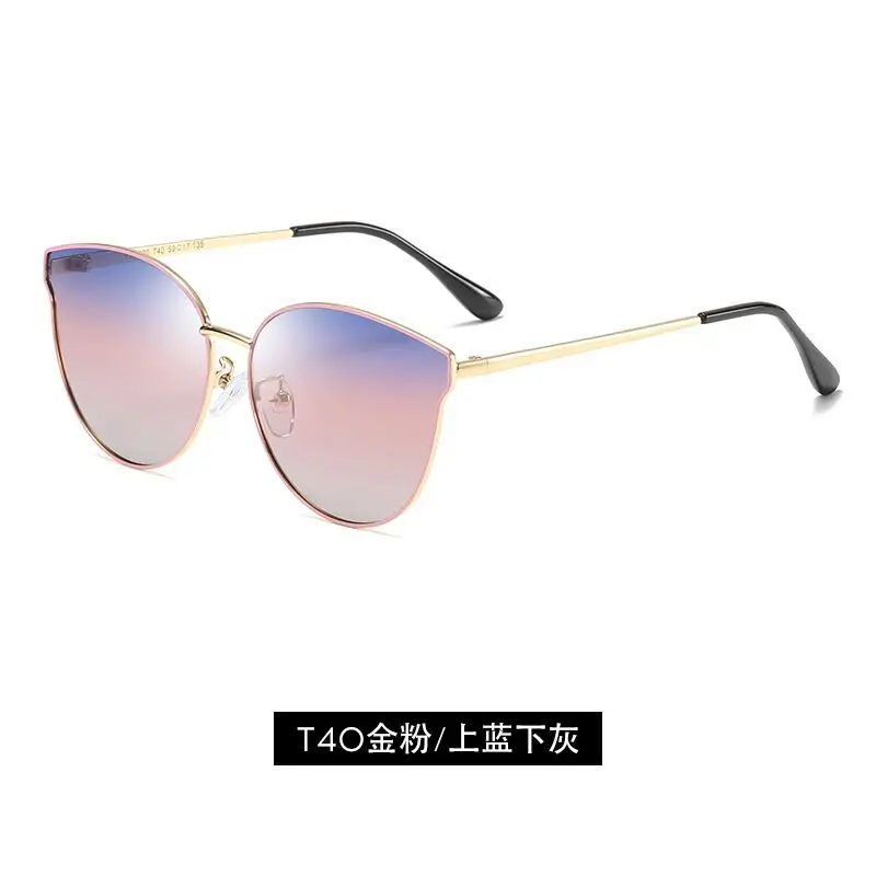 Детские солнцезащитные очки Chaozhou Girls'New Fashion праздничные уличные фотографии анти-ультрафиолетовые очки с поляризующими линзами - Цвет линз: Серо-голубой