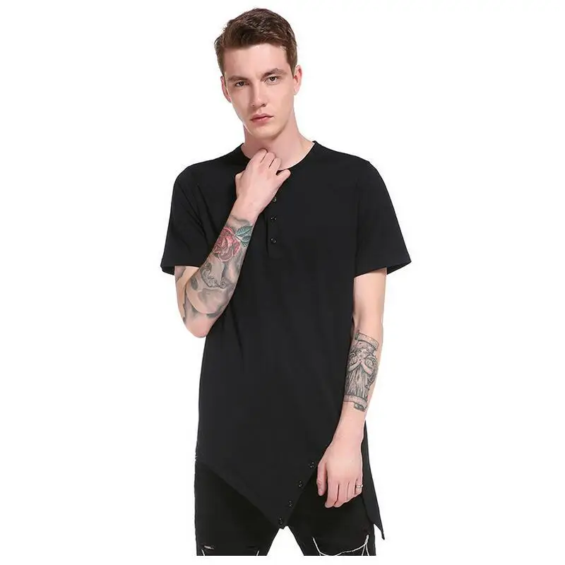 

Men's 2018 spring and summer new European and American nano stripe short-sleeved T-shirt foreign trade shirt men