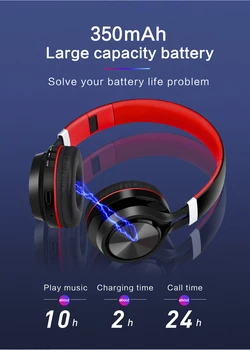 

TANOLD Wireless Bluetooth Headphones Noise reduction HD call TF card playblak Subwoofer Fold FG-70