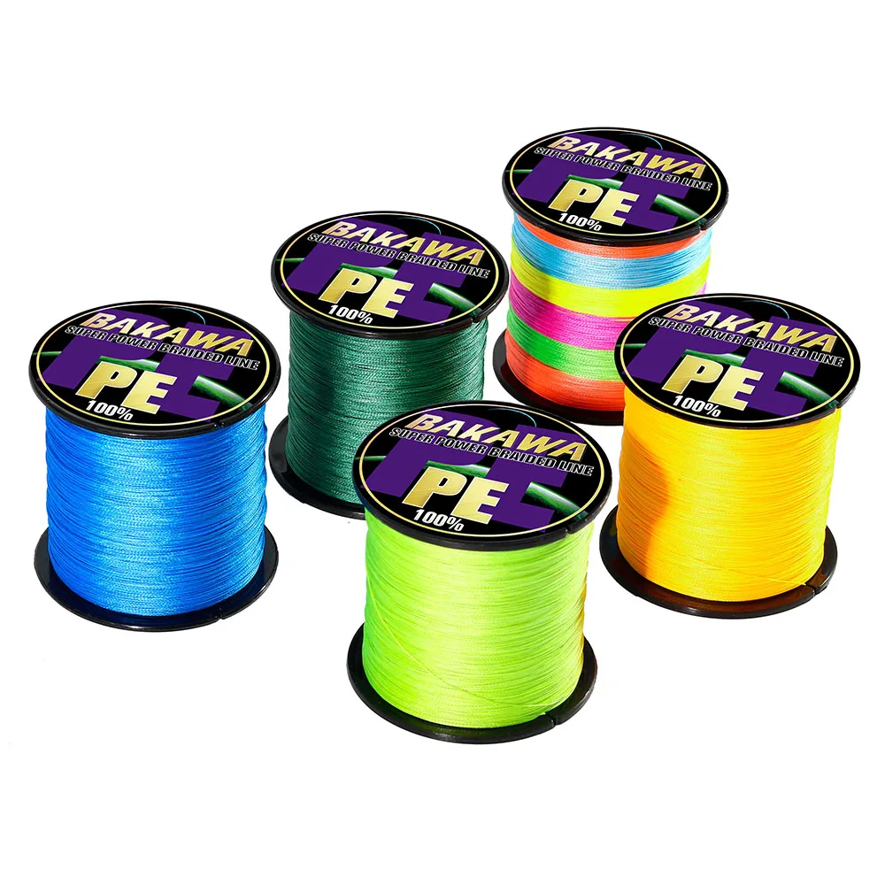 300M 500M 1000M 4 Strands PE Braided Wire Multifilament Japanese Strong Fishing Line Multicolour