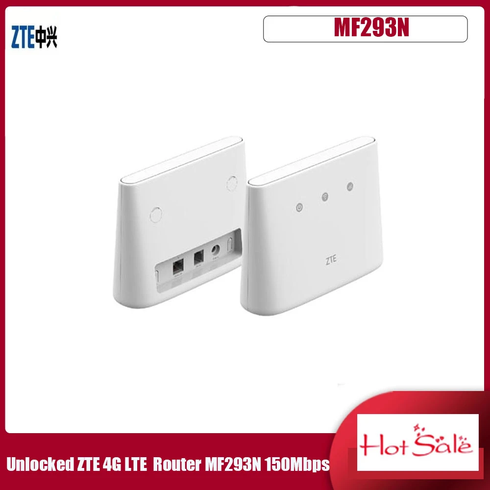2021 Unlocked ZTE 4G LTE CAT4 Router WIFI MF293N 150Mbps Supported 32 users